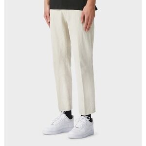 I LOVE UGLY Full‎ Length Slim Kobe Pant Bone Beige Linen Blend Mens Small